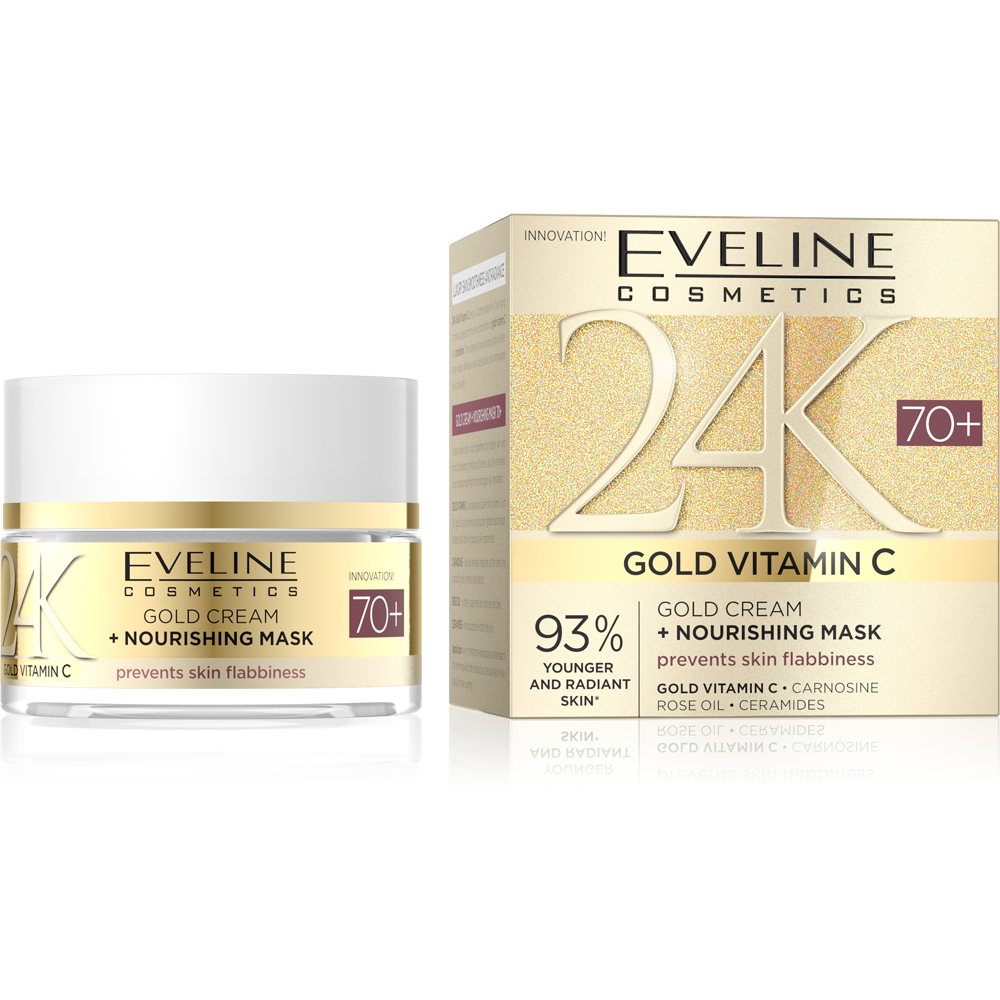 Eveline Cosmetics Mască-cremă 24k Gold 70+