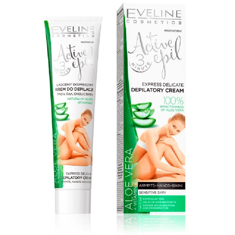 Crema epilare piele sensibila cu aloe vera Active Epil Eveline