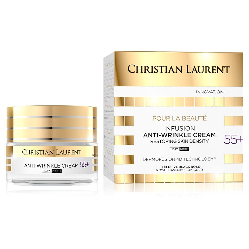 Crema lifting cu efect anti-rid Christian Laurent® INFUSION ANTI - WRINKLE 55+ | Eveline Cosmetics