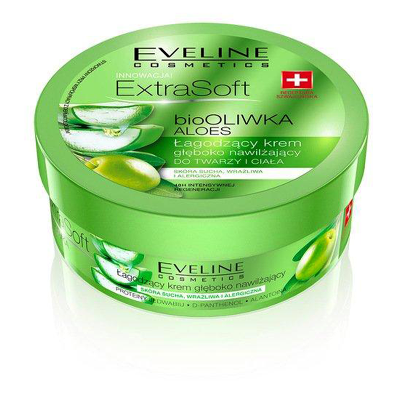 Crema hidratanta de fata si corp Extra Soft, Bio Olive and Aloe Soothing | Eveline Cosmetics