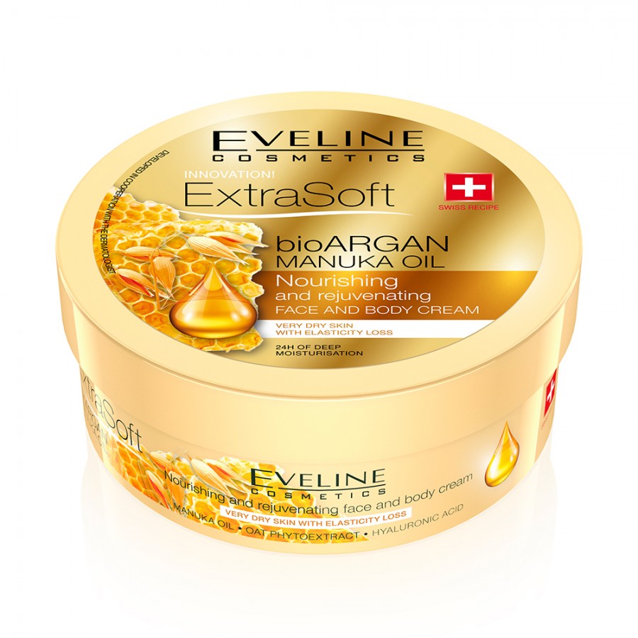 Crema hidratanta cu ulei argan si miere de manuka - Extra Soft Argan & Manuka Oil Cream | Eveline Cosmetics