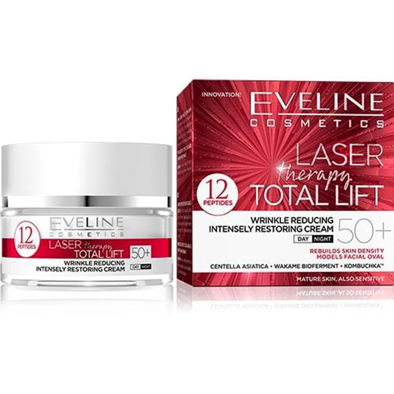 Crema de fata antirid Laser Therapy Total Lift Intensely Restoring Face Cream 50+ | Eveline Cosmetics