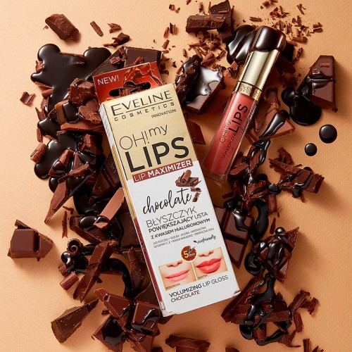 Luciu cu efect de mărire pentru buze Eveline Cosmetics OH! My Lips Lip Maximizer Chocolate Luciu cu efect de mărire pentru buze Eveline Cosmetics OH! My Lips Lip Maximizer Chocolate