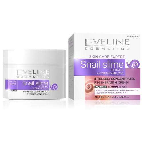 Crema regeneranta impotriva imbatranirii Eveline Cosmetics Skin Care Expert Snail Slime Filtrate + Coenzyme Q10 Cream