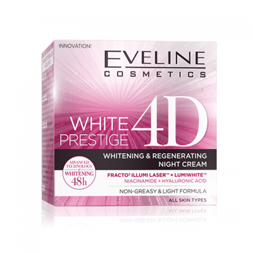 Crema de noapte White Prestige 4D Whitening and Regenerating Night Cream | Eveline Cosmetics