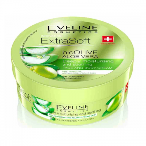 Crema hidratantă cu aloe si măsline bio - Eveline Extra Soft Cream Bio Olive & Aloe Vera