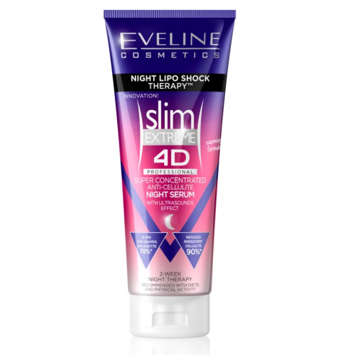 Ser anti-celulitic pentru noapte - Slim Extreme 4D Night Serum | Eveline Cosmetics