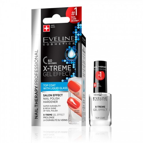 Tratament intarire gel efect Top Coat X-treme Nail Therapy | Eveline Cosmetics
